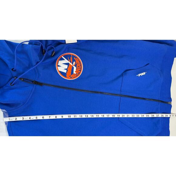 Pro Standard NWT NY Islanders Hoodie Team Logo Blue Orange Winter Streetwear 2X - Picture 12 of 13